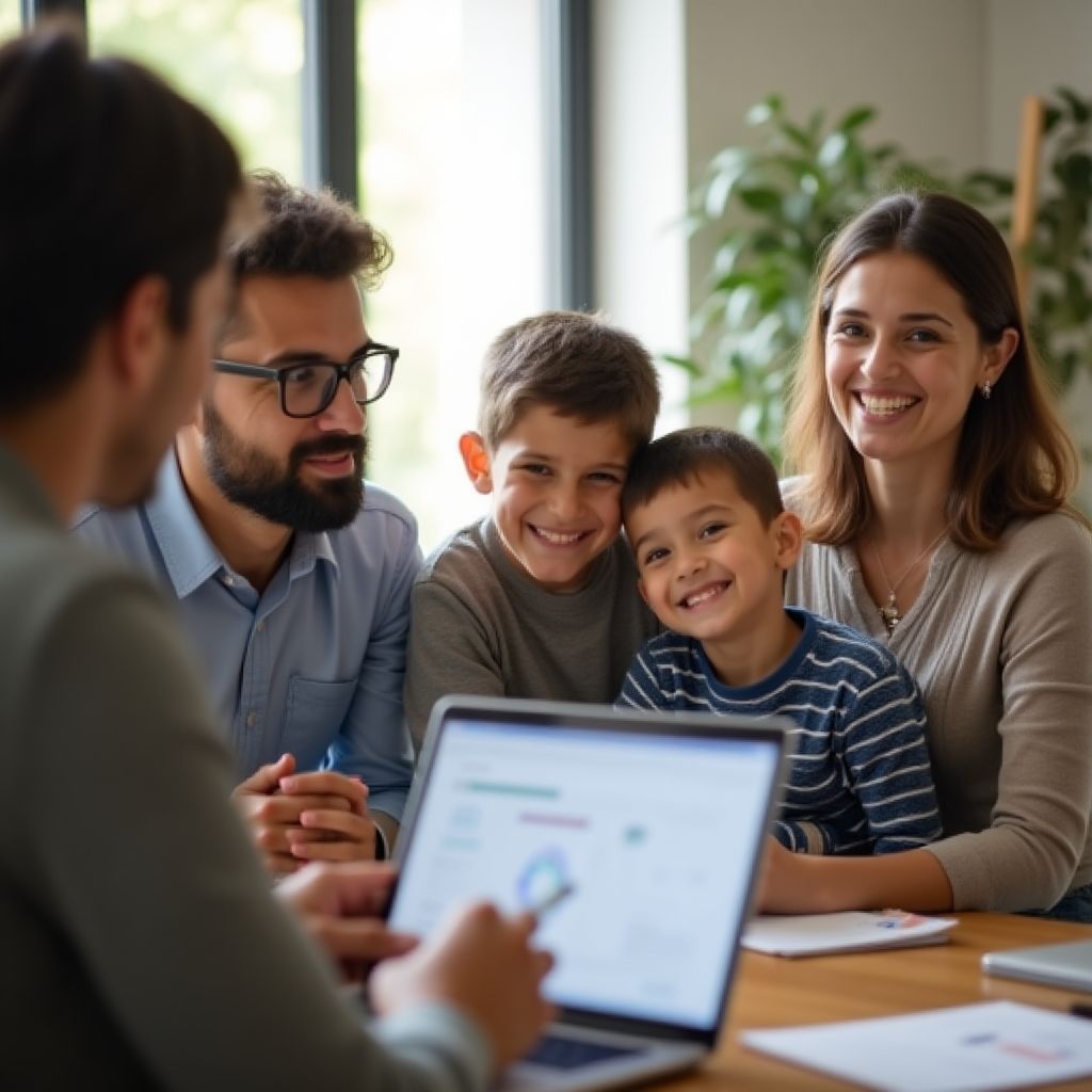Expertos financieros ayudando a clientes