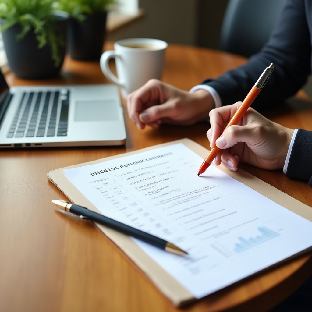 Persona evaluando necesidades de compra